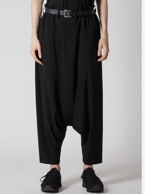 YOHJI YAMAMOTO Harem Drop Crotch Pants
